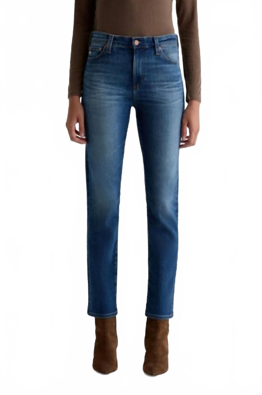NEW AG JEANS women's mari mid rise slim straight leg jeans in 12 years assumptio